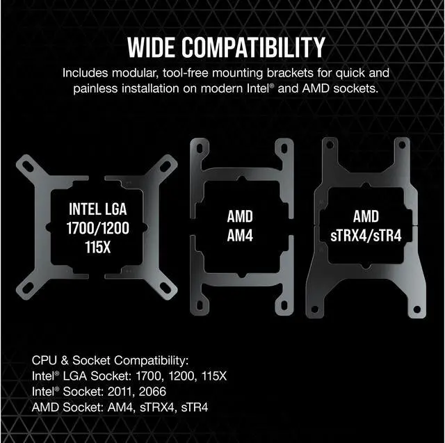 Alt view image 6 of 8 - CORSAIR iCUE H150i ELITE LCD Display Liquid CPU Cooler