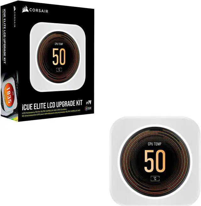 Alt view image 7 of 7 - CORSAIR iCUE ELITE CPU Cooler LCD Display Upgrade Kit - White