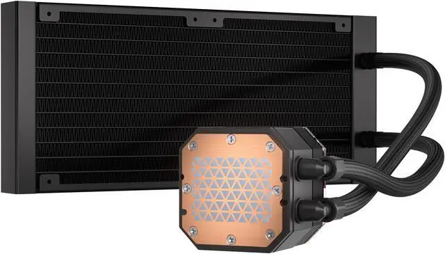 Alt view image 8 of 10 - Corsair iCUE H100i Elite CAPELLIX XT Liquid CPU Cooler - Two AF120 RGB Elite Fans - 240mm Radiator - Intel® LGA 1700, 1200, 115X, 2066, AMD® AM5, AM4 - Included iCUE Commander CORE - Black