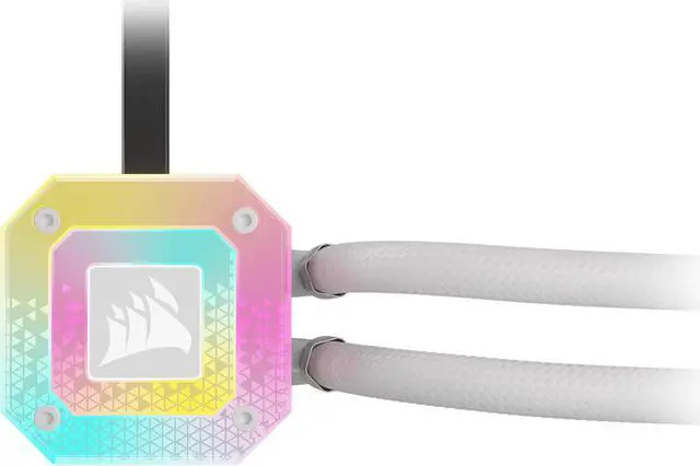 Alt view image 7 of 10 - CORSAIR iCUE H100i ELITE CAPELLIX XT Liquid CPU Cooler - White - AF120 RGB ELITE Fans - 240mm Radiator - Intel LGA 1851/1700/1200/ 115X/2066 & AMD AM5/AM4 Compatible
