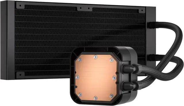 Alt view image 3 of 4 - Corsair iCUE H100i Elite LCD XT Liquid CPU Cooler - IPS LCD Screen - Two AF120 RGB Elite Fans - 240mm Radiator - Fits Intel LGA 1851, AMD AM5, and More - Included iCUE Commander CORE - Black