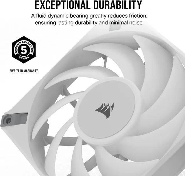Alt view image 6 of 7 - Corsair iCUE AF120 RGB Elite 120mm PWM Triple Fan Kit - Eight RGB LEDs Per Fan - AirGuide Technology - Fluid Dynamic Bearing - Zero RPM Fan Mode - Included iCUE Lighting Node CORE Controller - White