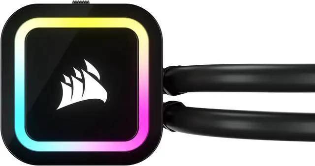 Alt view image 4 of 8 - Corsair H60x RGB Elite Liquid CPU Cooler - 16 Dynamic RGB LEDs - SP120 RGB Elite Series PWM Fan with AirGuide Technology - Intel LGA 1851, 1700, 1200, 115X, 2066, AMD AM5/AM4 - Black, 120mm AIO