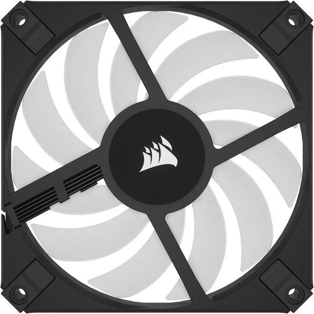 Alt view image 5 of 12 - CORSAIR AF SLIM Series, AF120 RGB SLIM, 120mmx15mm Fluid Dynamic RGB Fan, Dual Pack with Lighting Node CORE