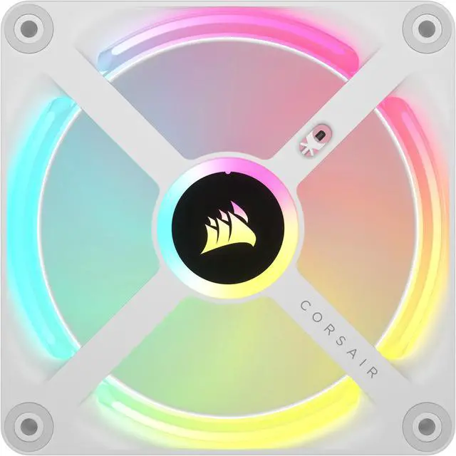 Alt view image 3 of 20 - CORSAIR QX RGB Series, iCUE LINK QX120 RGB WHITE, 120mm Magnetic Dome RGB Fan, Starter  Kit