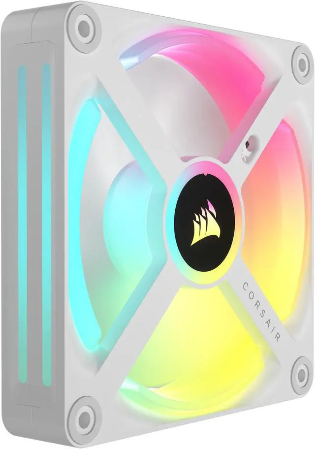 Alt view image 7 of 20 - CORSAIR QX RGB Series, iCUE LINK QX120 RGB WHITE, 120mm Magnetic Dome RGB Fan, Starter  Kit