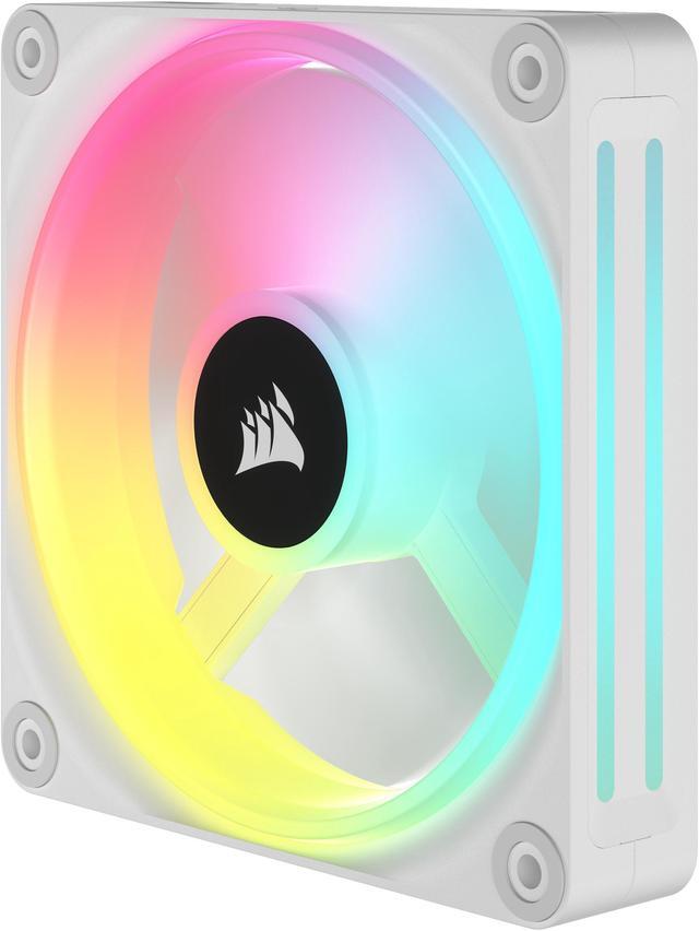 Alt view image 9 of 20 - CORSAIR QX RGB Series, iCUE LINK QX120 RGB WHITE, 120mm Magnetic Dome RGB Fan, Starter  Kit