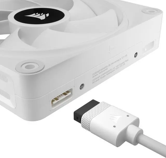 Alt view image 20 of 20 - CORSAIR QX RGB Series, iCUE LINK QX120 RGB WHITE, 120mm Magnetic Dome RGB Fan, Starter  Kit