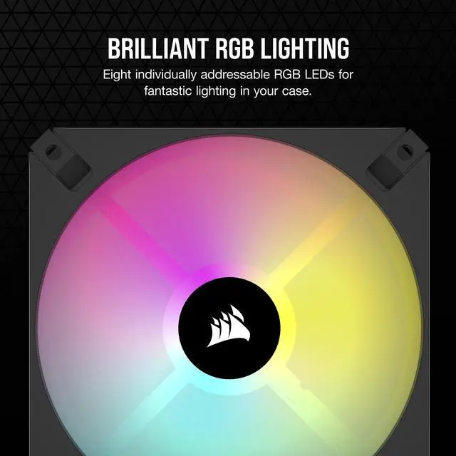 Alt view image 4 of 8 - CORSAIR iCUE AR120 RGB Digital 120mm ARGB-Compatible Fans - Triple Fan Kit - Black