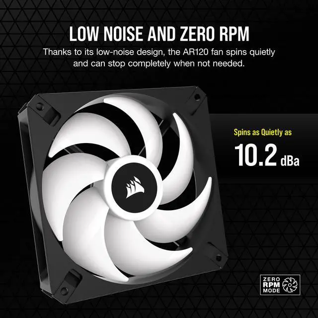 Alt view image 7 of 8 - CORSAIR iCUE AR120 RGB Digital 120mm ARGB-Compatible Fans - Triple Fan Kit - Black