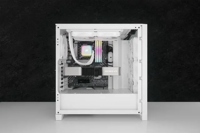 Alt view image 13 of 13 - CORSAIR H100i RGB ELITE Liquid CPU Cooler - White - 16 Dynamic RGB LEDs - AF120 ELITE PWM Fans - Intel LGA 1851, 1700, 1200, 2066, AMD®  AM5 & AM4 Sockets