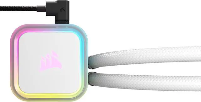 Alt view image 5 of 9 - CORSAIR H150i RGB ELITE Liquid CPU Cooler - White - 16 Dynamic RGB LEDs - AF120 ELITE PWM Fans - Intel LGA 1851/1700/1200/2066 & AMD AM5/AM4 Sockets Compatible
