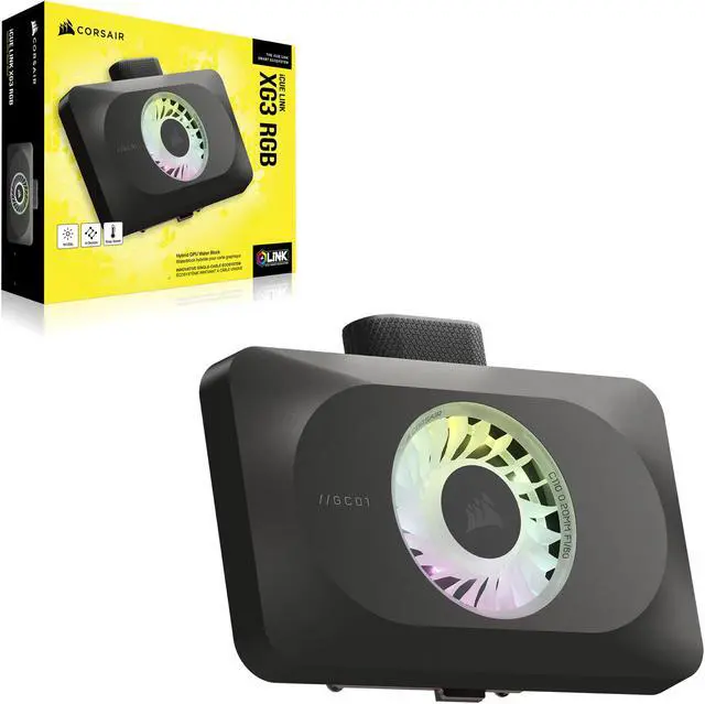 Alt view image 2 of 9 - CORSAIR iCUE LINK XG3 RGB Hybrid GPU Water Block - Hybrid Custom Cooling - Near-Universal Compatibility - 18 Addressable RGB LEDs - iCUE LINK connectivity - Fits AMD RX 7900 XT(X)