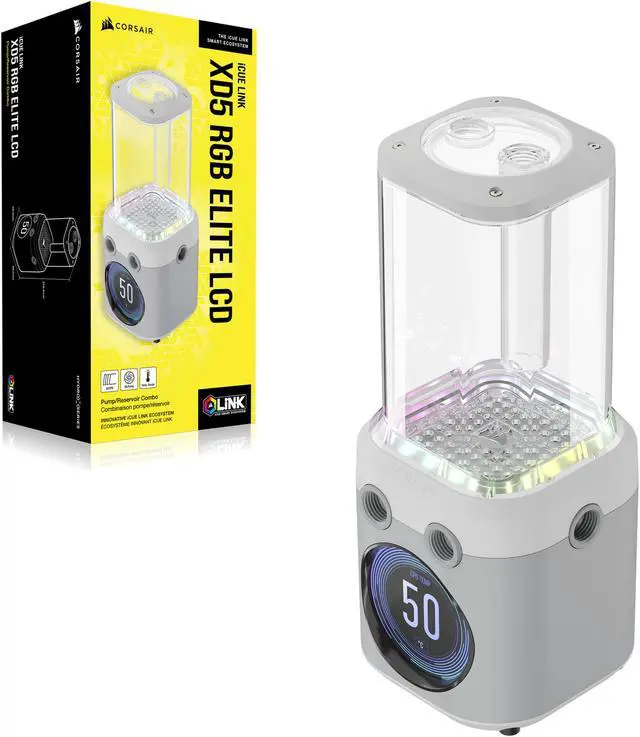 CORSAIR iCUE LINK XD5 RGB ELITE LCD WHITE Pump-Reservoir Unit – D5