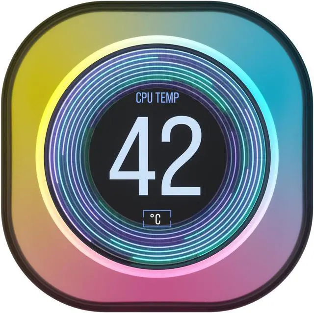 Alt view image 7 of 18 - CORSAIR iCUE LINK H150i LCD Liquid CPU Cooler - QX120 RGB Fans - 360mm Radiator - Fits Intel LGA 1851/1700, AMD AM5 - iCUE LINK System Hub Included