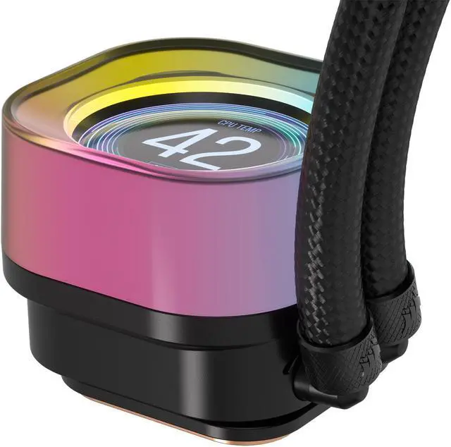 Alt view image 13 of 18 - CORSAIR iCUE LINK H150i LCD Liquid CPU Cooler - QX120 RGB Fans - 360mm Radiator - Fits Intel LGA 1851/1700, AMD AM5 - iCUE LINK System Hub Included