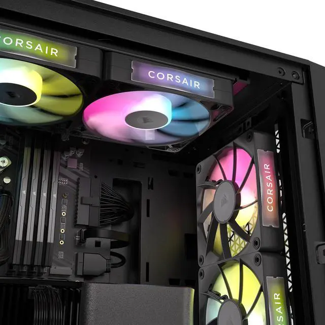 Alt view image 6 of 17 - CORSAIR iCUE Link RX120 RGB 120mm PWM Fan - Magnetic Dome Bearing - Single Fan - Black