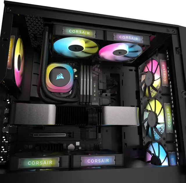 Alt view image 7 of 17 - CORSAIR iCUE Link RX120 RGB 120mm PWM Fan - Magnetic Dome Bearing - Single Fan - Black