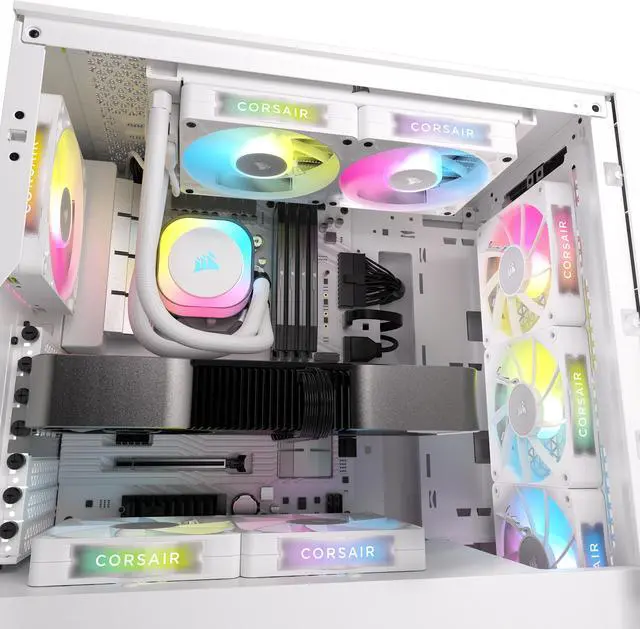 Alt view image 10 of 17 - CORSAIR iCUE Link RX120 RGB 120mm PWM Fan - Magnetic Dome Bearing - Single Fan - White