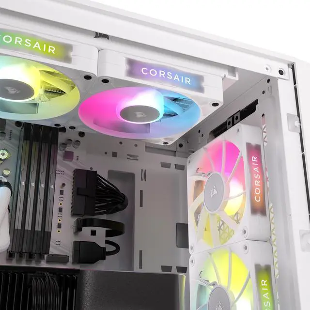 Alt view image 16 of 17 - CORSAIR iCUE Link RX120 RGB 120mm PWM Fan - Magnetic Dome Bearing - Single Fan - White