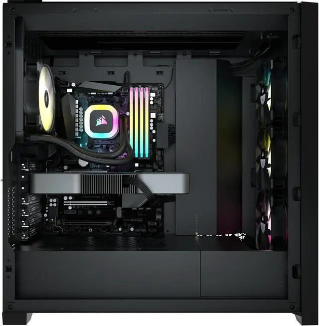 Alt view image 7 of 9 - CORSAIR H55 RGB Liquid CPU Cooler, 120mm Radiator, SP120 RGB ELITE PWM fan, 21 bright RGB LEDs - LGA 1200,115X, AM5, and AM4 -CW-9060052-WW