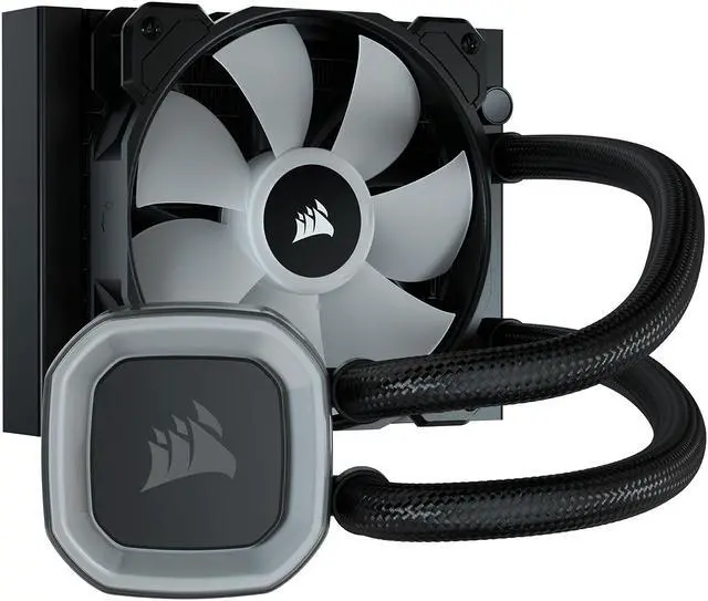 Alt view image 3 of 9 - CORSAIR H55 RGB Liquid CPU Cooler, 120mm Radiator, SP120 RGB ELITE PWM fan, 21 bright RGB LEDs - LGA 1200,115X, AM5, and AM4 -CW-9060052-WW