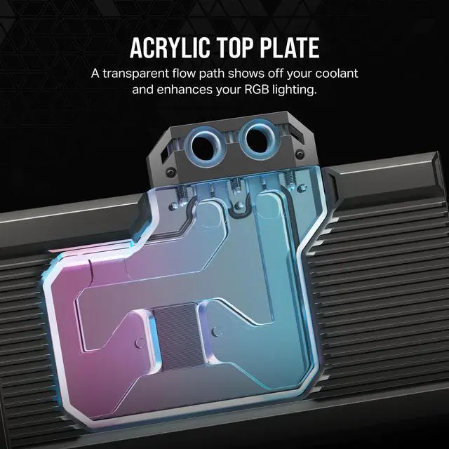 Alt view image 6 of 12 - CORSAIR Hydro X Series iCUE LINK XG7 RGB 4080 STRIX/TUF GPU Water Block - For ASUS® ROG STRIX and TUF Gaming GeForce RTX™ 4080 - Nickel-Plated Copper GPU Water Block with Included Backplate