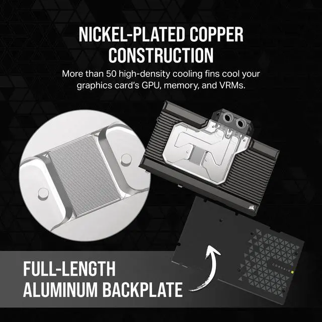 Alt view image 10 of 12 - CORSAIR Hydro X Series iCUE LINK XG7 RGB 4080 STRIX/TUF GPU Water Block - For ASUS® ROG STRIX and TUF Gaming GeForce RTX™ 4080 - Nickel-Plated Copper GPU Water Block with Included Backplate