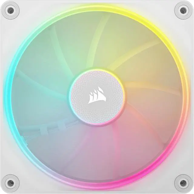 Alt view image 2 of 12 - CORSAIR LX RGB Series, iCUE LINK LX140 RGB White, 140mm Fan, Dual Pack