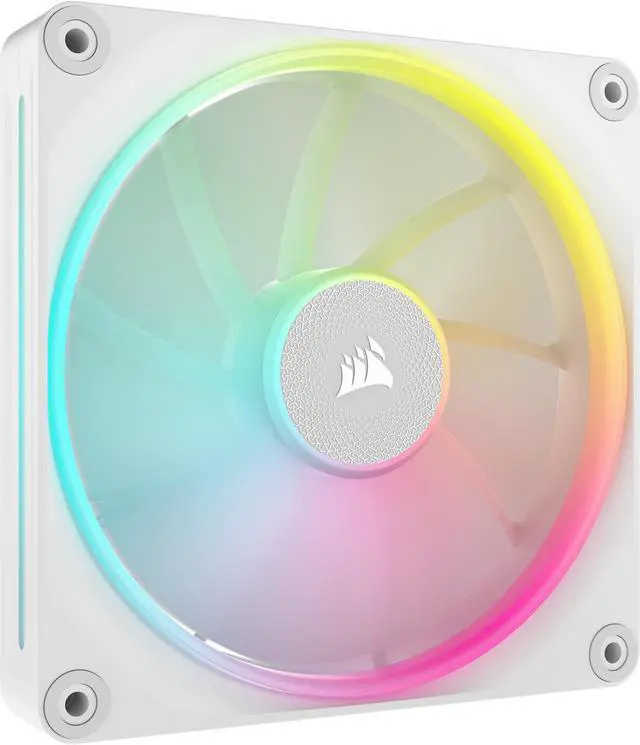 Alt view image 4 of 12 - CORSAIR LX RGB Series, iCUE LINK LX140 RGB White, 140mm Fan, Dual Pack
