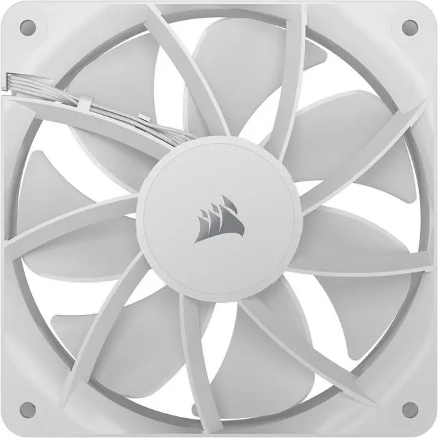 Main image of CORSAIR RS120 PWM 120mm Fan - White - Simplified Control - Daisy-Chain 4-Pin PWM Connection - Concentrated AirGuide Cooling - Magnetic Dome Bearing