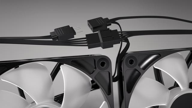 Alt view image 11 of 13 - CORSAIR RS120 PWM 120mm Fans Triple Pack - Simplified Control - Daisy-Chain 4-Pin PWM Connection - Concentrated AirGuide Cooling - Magnetic Dome Bearing