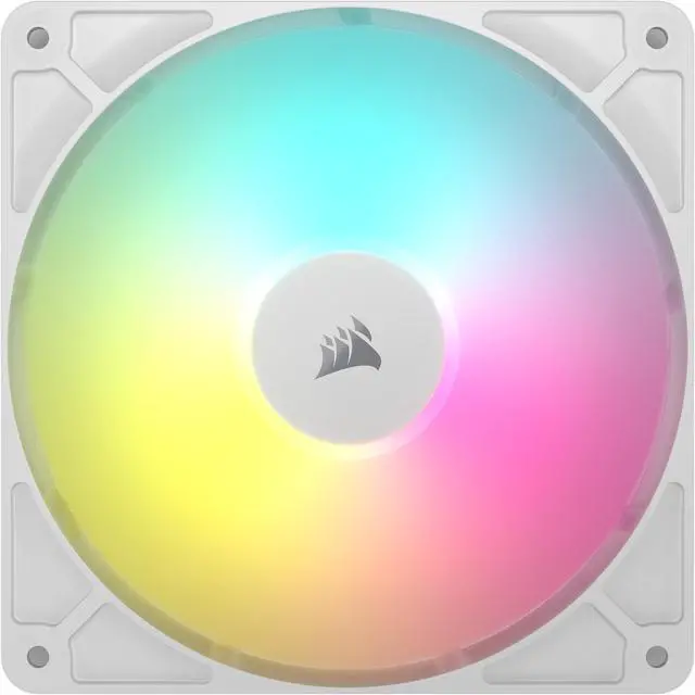 Alt view image 4 of 12 - CORSAIR RS140 ARGB PWM 140mm Fans Dual Pack - White - Simplified Control - Daisy-Chain 4-Pin PWM and +5V ARGB Connections - Concentrated AirGuide Cooling - Magnetic Dome Bearing