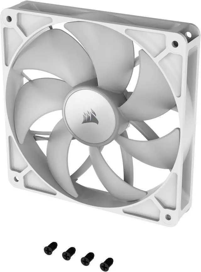 Alt view image 11 of 12 - CORSAIR RS140 ARGB PWM 140mm Fans Dual Pack - White - Simplified Control - Daisy-Chain 4-Pin PWM and +5V ARGB Connections - Concentrated AirGuide Cooling - Magnetic Dome Bearing
