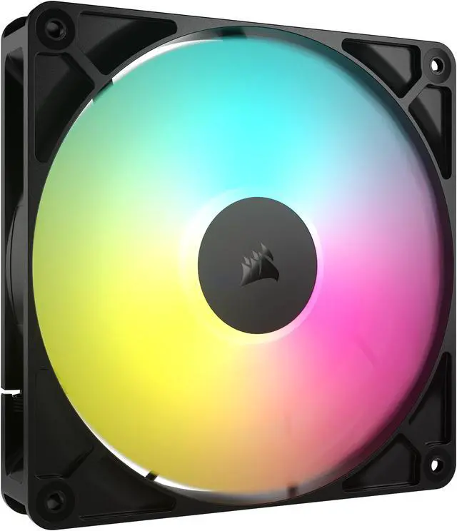 Alt view image 8 of 12 - CORSAIR RS140 ARGB PWM 140mm Fans Dual Pack - Simplified Control - Daisy-Chain 4-Pin PWM and +5V ARGB Connections - Concentrated AirGuide Cooling - Magnetic Dome Bearing