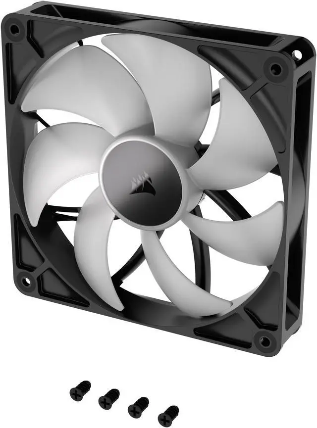 Alt view image 11 of 12 - CORSAIR RS140 ARGB PWM 140mm Fans Dual Pack - Simplified Control - Daisy-Chain 4-Pin PWM and +5V ARGB Connections - Concentrated AirGuide Cooling - Magnetic Dome Bearing
