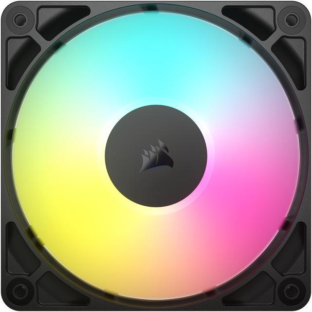 Alt view image 2 of 10 - CORSAIR RS120 ARGB PWM 120mm Fan - Simplified Control - Daisy-Chain 4-Pin PWM and +5V ARGB Connections - Concentrated AirGuide Cooling - Magnetic Dome Bearing