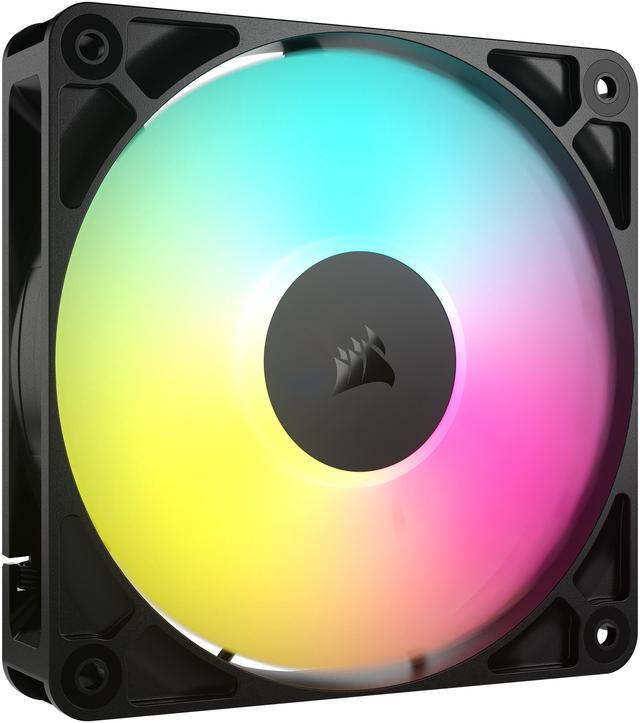Alt view image 6 of 10 - CORSAIR RS120 ARGB PWM 120mm Fan - Simplified Control - Daisy-Chain 4-Pin PWM and +5V ARGB Connections - Concentrated AirGuide Cooling - Magnetic Dome Bearing