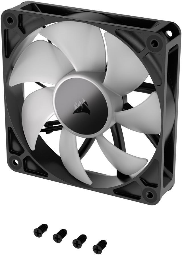 Alt view image 9 of 10 - CORSAIR RS120 ARGB PWM 120mm Fan - Simplified Control - Daisy-Chain 4-Pin PWM and +5V ARGB Connections - Concentrated AirGuide Cooling - Magnetic Dome Bearing
