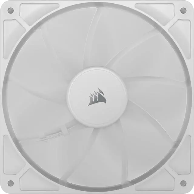 Alt view image 3 of 10 - CORSAIR RS140 PWM 140mm Fans Dual Pack - White - Simplified Control - Daisy-Chain 4-Pin PWM Connection - Concentrated AirGuide Cooling - Magnetic Dome Bearing