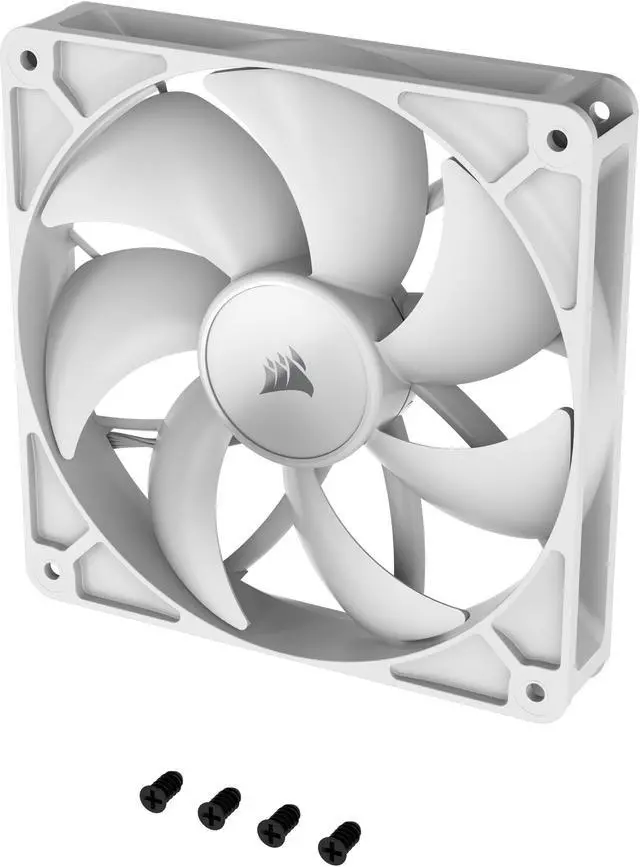 Alt view image 9 of 10 - CORSAIR RS140 PWM 140mm Fans Dual Pack - White - Simplified Control - Daisy-Chain 4-Pin PWM Connection - Concentrated AirGuide Cooling - Magnetic Dome Bearing