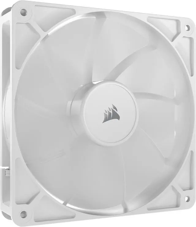 Alt view image 6 of 8 - CORSAIR RS140 PWM 140mm Fan – White - Simplified Control - Daisy-Chain 4-Pin PWM Connection - Concentrated AirGuide Cooling - Magnetic Dome Bearing
