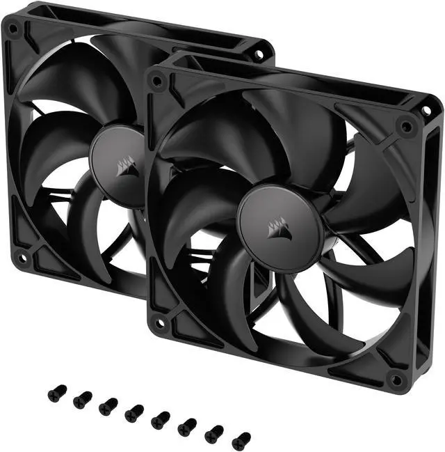 Alt view image 2 of 9 - CORSAIR RS140 PWM 140mm Fans Dual Pack - Simplified Control - Daisy-Chain 4-Pin PWM Connection - Concentrated AirGuide Cooling - Magnetic Dome Bearing
