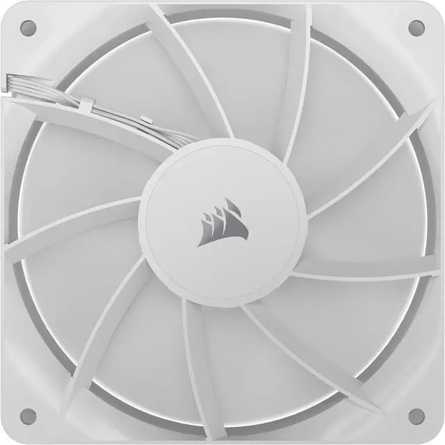 Alt view image 3 of 10 - CORSAIR RS120 PWM 120mm Fans Triple Pack - White - Simplified Control - Daisy-Chain 4-Pin PWM Connection - Concentrated AirGuide Cooling - Magnetic Dome Bearing