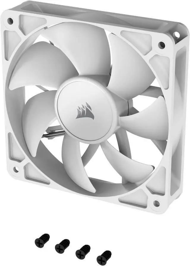 Alt view image 9 of 10 - CORSAIR RS120 PWM 120mm Fans Triple Pack - White - Simplified Control - Daisy-Chain 4-Pin PWM Connection - Concentrated AirGuide Cooling - Magnetic Dome Bearing