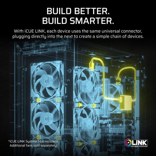 Alt view image 5 of 11 - CORSAIR iCUE LINK TITAN 240 RX RGB Liquid CPU Cooler - RX120 RGB Fans - Fits Intel LGA 1851/1700, AMD AM5/AM4 - iCUE LINK System Hub Included