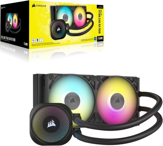 Alt view image 11 of 11 - CORSAIR iCUE LINK TITAN 240 RX RGB Liquid CPU Cooler - RX120 RGB Fans - Fits Intel LGA 1851/1700, AMD AM5/AM4 - iCUE LINK System Hub Included