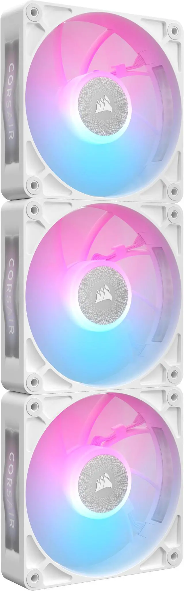 Main image of CORSAIR iCUE LINK RX120 MAX RGB 120mm PWM Thick Fans - Starter Kit – White – High Static  Pressure Fan – Up to 2,000 RPM – 30mm Thickness – iCUE LINK System Hub Included