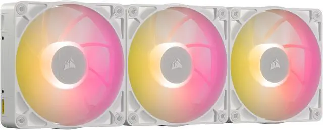 Alt view image 2 of 10 - CORSAIR iCUE LINK RX120 MAX RGB 120mm PWM Thick Fans - Starter Kit – White – High Static  Pressure Fan – Up to 2,000 RPM – 30mm Thickness – iCUE LINK System Hub Included