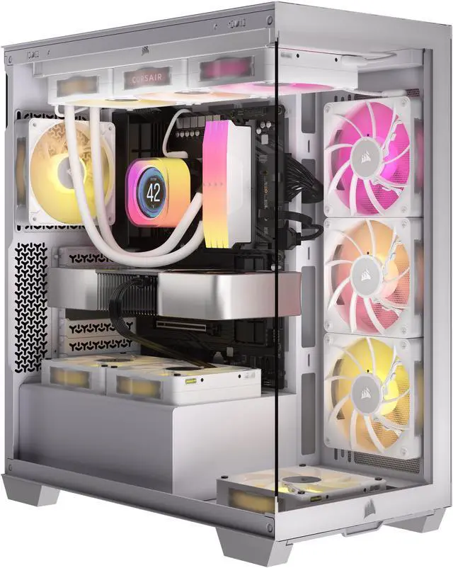 Alt view image 6 of 10 - CORSAIR iCUE LINK RX120 MAX RGB 120mm PWM Thick Fans - Starter Kit – White – High Static  Pressure Fan – Up to 2,000 RPM – 30mm Thickness – iCUE LINK System Hub Included